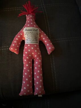 Dammit Doll Red & White Polka Dot Plush